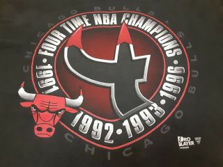 Vtg 90s 1996 Nba Finals Chicago Bulls 4 Time Champions Champs T Shirt X - Large ?