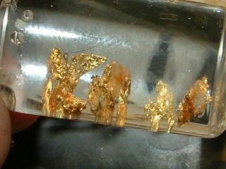 6 Rich Mini Gold Quartz Specimens.  47 Gram Natural Gold In Quartz