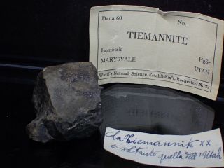 Tiemannite Crystals Marysvale Utah Ex.  Ward 