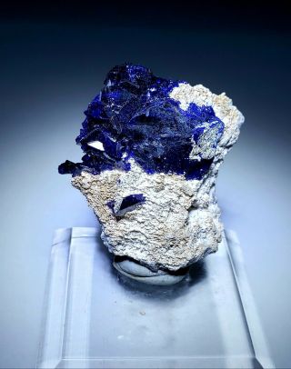 Gorgeous - Deep Blue Azurite Crystals On Matrix,  Milpillas Mine Mexico