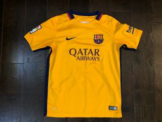 Barcelona Soccer Jersey Nike Fcb Youth Small 8 - 10 2015 Messi Unicef Kids