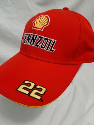 Joey Logano Team Penske Racing 22 Pennzoil Team Issued Puma Hat Nascar Cup