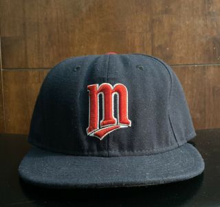 Vtg Minnesota Twins Era Cap Hat Mens 7 1/4 Made In Usa Mlb Rare Shape