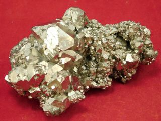 A Big Tetrahedron Pyrite Crystal Cluster Peru 370gr