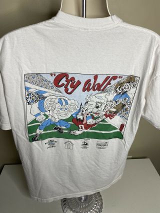 Vintage 1993 Unc Tar Heels Football T Shirt Men’s Size Xl White