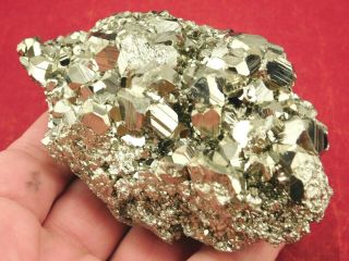 A Big 100 Natural Dodecahedron Pyrite Crystal Cluster From Peru 500gr