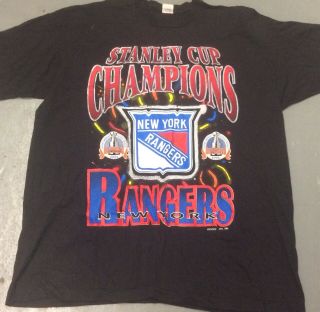Vintage 1994 York Rangers Stanley Cup Champions Shirt 3xl Nhl Ny Hockey