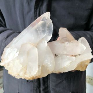 1.  76lb Natural Transparent Quartz Cluster Crystal Mineral Specimen Reiki Healing