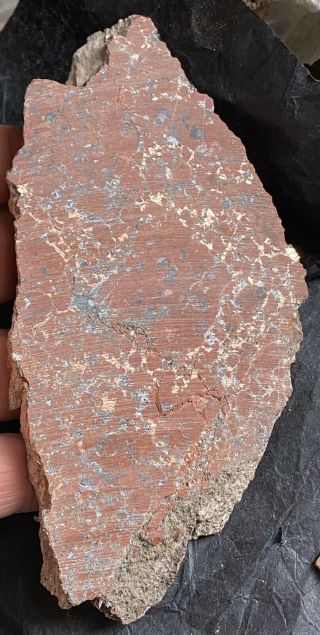 200g Native Copper In Red Conglomerate Slab From Kingston Mine,  Michigan