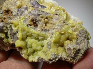Cadmium Smithsonite & Fluorite: Sheshodonnell Mine,  County Clare,  Ireland - Nr