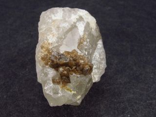 Very Rare Xenotime Y Crystal On Quartz From Brazil - 1.  1 " - 9.  3 Grams