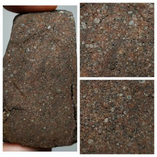 S4 - Black Crusted Thick Slice Nwa Unclassified Type 3 Chondrite Meteorite 84.  98g