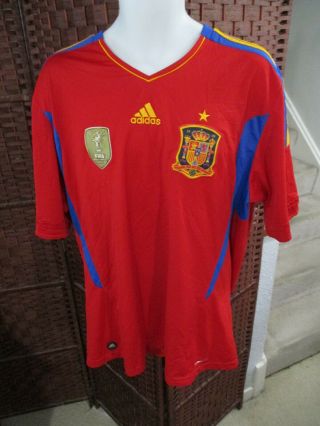 Adidas Spain 2010 World Cup Champions Soccer Jersey Adult Xxl Fifa