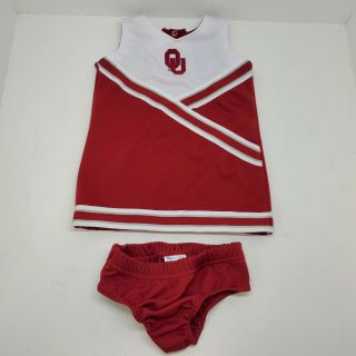 Ou Football Baby Cheer Size 12 Months Cheerleader Set Outfit Oklahoma Sooners