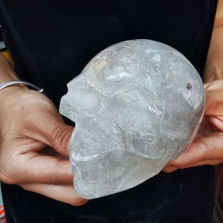 1.  98lb Natural Clear Quartz Skull Hand Carved Crystal Healing Gx675