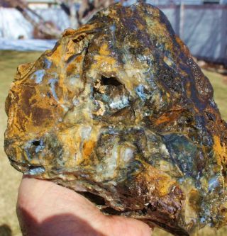 GOLDEN CRYSTAL POCKET AGATE,  Mineral,  slab,  LAPIDARY,  5.  9 lbs chunk,  specimen 3