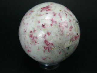 Large Cinnabar In Quartz Sphere Ball From Peru - 86 Grams - 1.  6 "