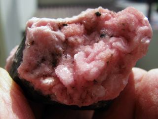 Rhodochrosite Pink Crystals With Sphalerites On Matrix From Peru.  Gorgeous Piece