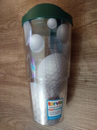 Tervis 24 Oz Cup W/golf Balls And Green Lid