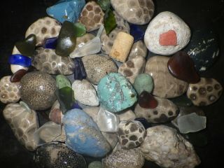 Michigan Stones,  Rocks,  Leland blue,  Slag,  Beach Glass,  Fossils,  Petoskey Stones 2