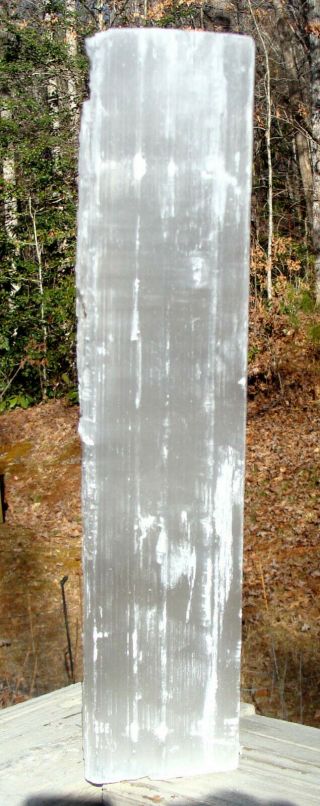 Selenite Natural Log - Large - 3 Lbs 4 Ounces - 10 3/4 Inches Tall - Fantastic Deal