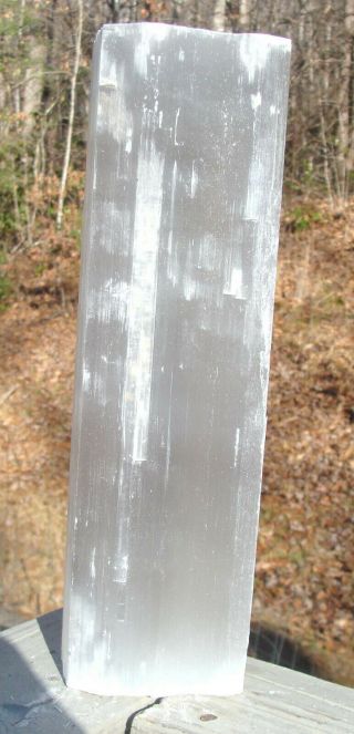 Selenite Natural Log - Large - 3 Lbs 12 Ounces - 10 1/2 Inches Tall - Fantastic Deal