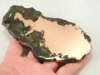 A Big Polished Native Copper Nugget Or Native Copper Float Slab 315gr