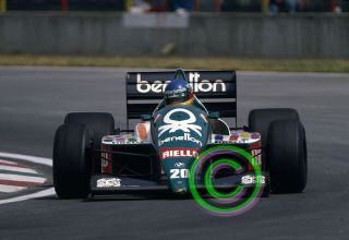 Racing 35mm Slide F1 Gerhard Berger - Benetton 1986 Mexico Formula 1