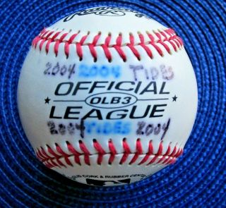 2004 Norfolk Tides (ny Mets Aaa) Signed Baseball - Diaz,  Brazell,  Nye & More