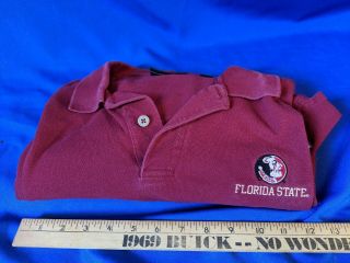 Florida State University Seminoles Logo Shirt Ashworth Xxl Red Golf Polo Vtg