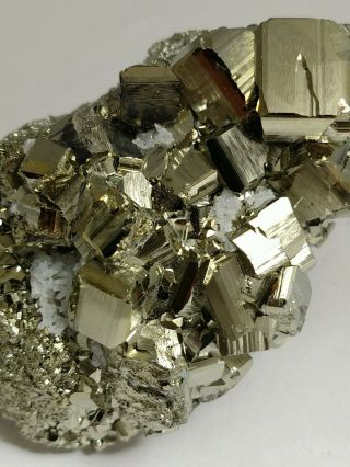 Gorgeous pyrite cluster specimen,  Peru 338 grams Fools gold 3