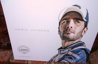 Jimmie Johnson autographed 28 LOWE ' S RACING/Hendrick Motorsports 8x10 team card 2