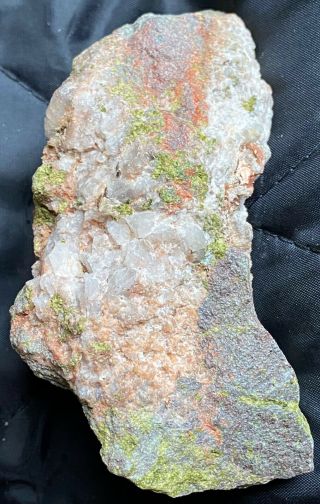 174g Native Copper On Quartz Crystals W Epidote - St Louis Mine,  Michigan