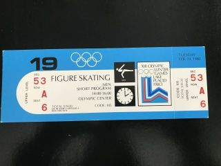 1980 Lake Placid Winter Olympics Xiii - 3 Tickets Figure Skating Biathlon Alpine