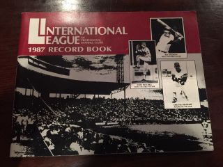 International League 1987 Record Book Minor League Baseball Nrmt Rare