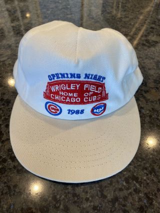 Vintage 1988 Chicago Cubs - Wrigley Field Opening Night Under The Lights Hat