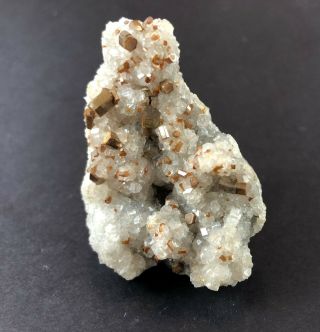 Vanadinite & On Matrix Of Calcite Crystals - Chihuahua,  Mexico