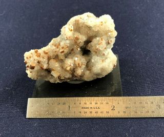 Vanadinite & on Matrix of Calcite Crystals - Chihuahua,  Mexico 2