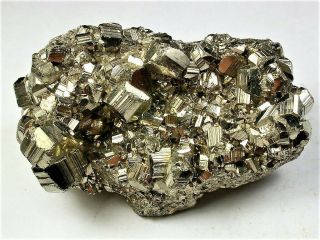 Minerals : Pyrite Crystals On Front And Back From Peru