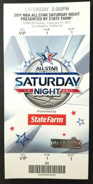 2011 Nba All Star Basketball Saturday Night Full Promo Ticket Staples Center