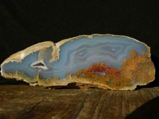 Rimrock: 1.  15 Lbs Polished Mexican Lake Of Fire Agate Rough End Cut