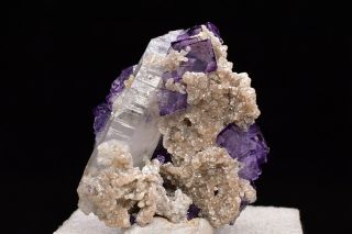 26g Natural Purple Fluorite Cube Quartz Crystal Cluster Mineral Specimen China