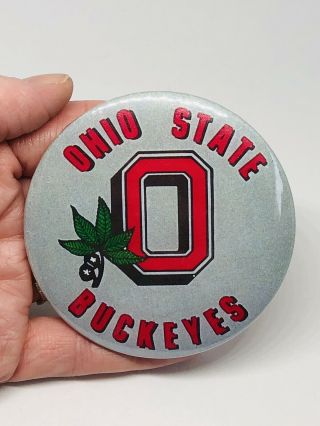 Vintage Large Ohio State University Buckeyes Football Button Pin Osu Estate