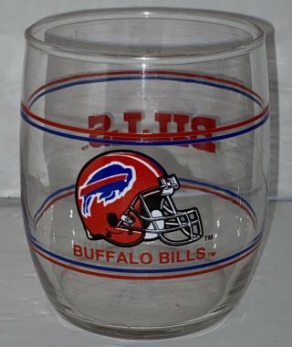 Vintage Nfl Football Buffalo Bills Team Drinking Glass Rock Style