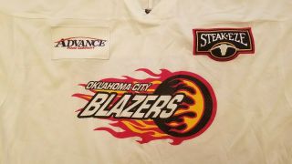 Oklahoma City Blazers Hockey Shirt Jersey Extra Large with Puck 2