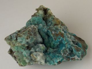 Drusy Quartz Crystals On Chrysocolla - 6.  4 Cm - Inca De Oro,  Chile 24545
