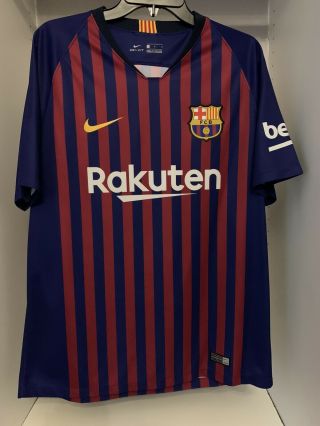 Barcelona 18/19 Home Jersey Nike Mens Size Large