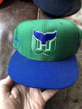 Hartford Whalers Era Fitted Cap Hat Nhl Worn Once Size 7 1/2