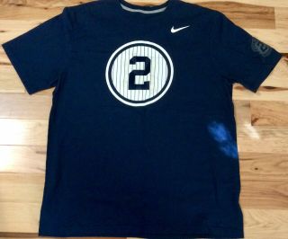 Rare York Yankees Captain Derek Jeter 2 Xl T - Shirt Nike Mlb Hof