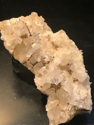 Crystal Clear Quartz Cluster With Native Silver